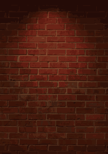 a brick wall with a spotlight on it