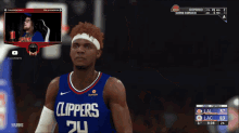 a basketball player wearing a jersey that says clippers