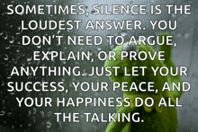 kermit the frog says sometimes silence is the loudest answer you do n't need to argue explain or prove anything
