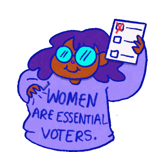 Women Are Essential Voters Ballot Sticker