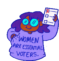 Women Are Essential Voters Ballot Sticker - Women Are Essential Voters Ballot Women Stickers