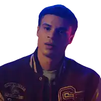 a man wearing a summer falls jacket looks at the camera