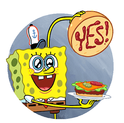 Spongebob Yes Sticker - Spongebob Yes Krabby Patty Stickers
