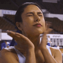 Face Tapping Michelle Khare GIF - Face Tapping Michelle Khare Patting Your Face GIFs