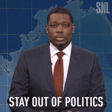 Stay Out Of Politics Michael Che GIF - Stay Out Of Politics Michael Che Saturday Night Live GIFs