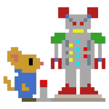 robot ldi mouse cute pixel