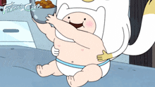 Eating Baby Finn GIF - Eating Baby Finn Adventure Time Fionna And Cake GIFs
