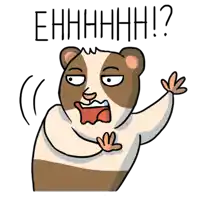 a cartoon of a hamster with the word ehhhh written above it