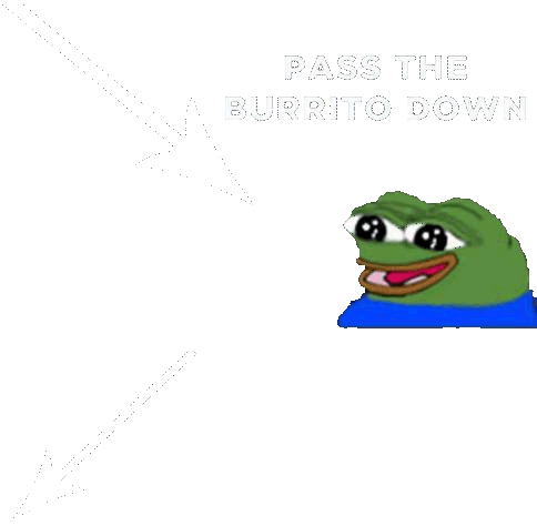 Pass The Burrito Pepe Sticker - Pass The Burrito Burrito Pepe Stickers