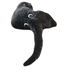Elephant Cat Tail Sticker - Elephant Cat Tail Funny Stickers