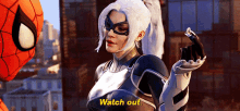 Spider Man Black Cat GIF - Spider Man Black Cat Watch Out GIFs