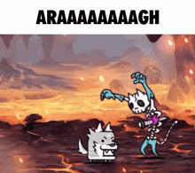The Battle Cats Skelecat GIF - The Battle Cats Skelecat Wild Doge GIFs