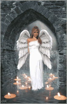 Angel Of The Night Candle GIF