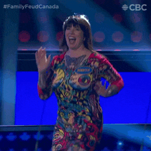 Making An Entrance Family Feud Canada GIF - Making An Entrance Family Feud Canada I'M Here GIFs