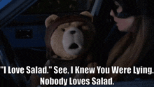 Ted Tv Show I Love Salad GIF - Ted Tv Show I Love Salad See I Knew You Were Lying GIFs