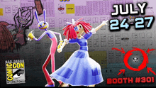 a comic con advertisement for july 24 27 booth # 301