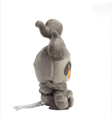 a stuffed animal with a tag that says ' a ' on it
