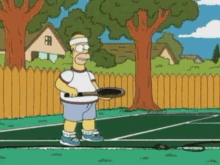 Homer Simpson Tennis GIF - Homer Simpson Tennis Sports GIFs