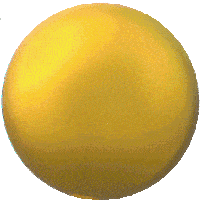 a yellow ball on a white background that looks like a sphere
