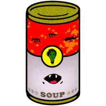 animation weird sick soup pop art
