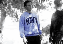 President Fitzgerald Grant In Navy Pullover GIF