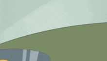 a close up of a cartoon drawing of a donut with a green sauce on it .