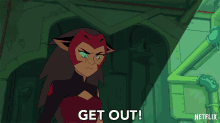Get Out Catra GIF - Get Out Catra Shera And The Princesses Of Power GIFs