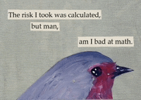 Bird bad at math.