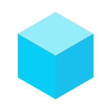 cube square spinning rotating blue