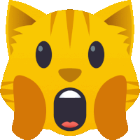 Screaming Cat Sticker - Screaming Cat Joypixels Stickers