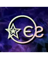 a logo for ee with a star in the middle