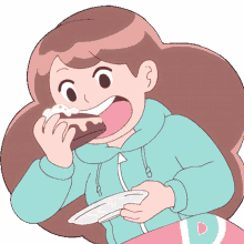 eating cake bee bee and puppycat hungry starving