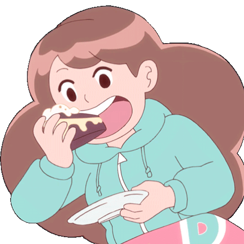 Eating Cake Bee Sticker - Eating Cake Bee Bee And Puppycat Stickers