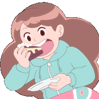 Eating Cake Bee Sticker - Eating Cake Bee Bee And Puppycat Stickers