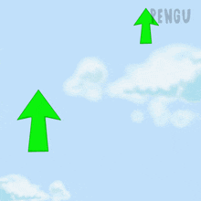 a blue and white penguin holding a green object with the word pengu written on the bottom