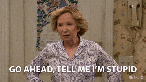 a woman says 