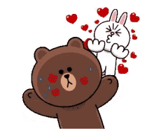 Brown Cony GIF - Brown Cony Kiss GIFs