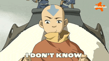 a cartoon character says i don 't know on the bottom