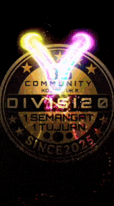 a glowing circle that says " community " on it