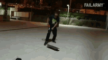 a man is riding a skateboard in a failarmy ad