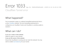 a page that says error 1030 on it