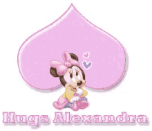 alexandra hugs minnie mouse minnie hearts
