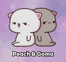 Peach And Goma Love Back To Back GIF