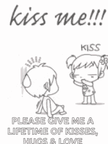 kiss me animated cute