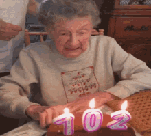 birthday cake grandma blow candles