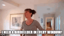Birdfeeder In Every Window Company Is Coming GIF - Birdfeeder In Every Window Company Is Coming Cleaning GIFs