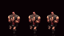 a man wearing a red bandana stands in front of a group of men