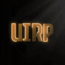 the word uirp is lit up with a lightning bolt