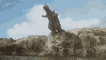 Godzilla Jump GIF - Godzilla Jump Water GIFs