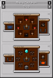 a screenshot of a minecraft game called mixing cauldron 7/13